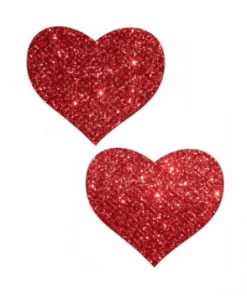 Pastease Brand Pasties What's New Heart Red Glitter Pasties