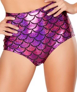 J Valentine High Waisted Mermaid Shorts In Pink Bottoms