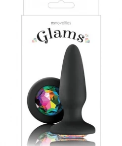 NS Novelties What's New Glams Silicone Butt Plug In Black