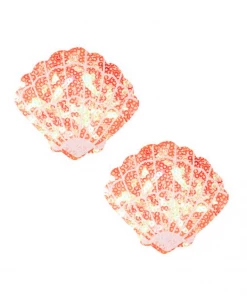 Neva Nude Moana Coral Sparkle Sequin Mermaid Shell Pasties