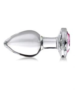 Booty Sparks Large Glass Pink Gem Butt Plug What's New
