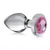 Booty Sparks Large Glass Pink Gem Butt Plug What's New
