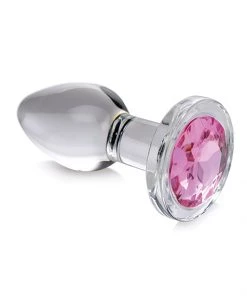 Booty Sparks Small Glass Pink Gem Butt Plug What's New