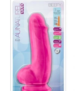 Blush Novelties What's New Au Natural Beefy 7 Inch Pink Dildo