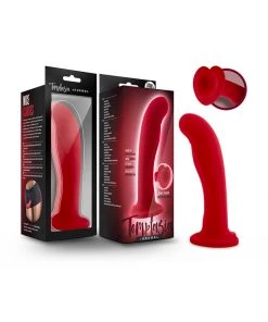 Blush Novelties Jezebel Slim Silicone Dildo In Red What's New