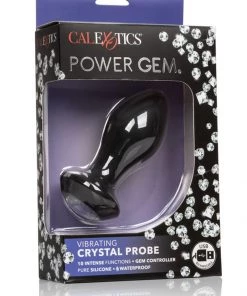 California Exotic Novelties What's New Power Gem Vibrating Crystal Probe In Black