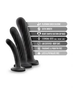 Blush Novelties Set Of 3 Temptasia Twist Silicone Dildos