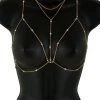 * What's New Metal And Rhinestone Body Chain Bra