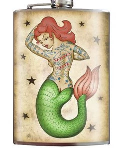 Trixie And Milo Tattooed Mermaid Flask What's New