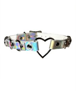 Funk Plus Holographic Heart BDSM Collar