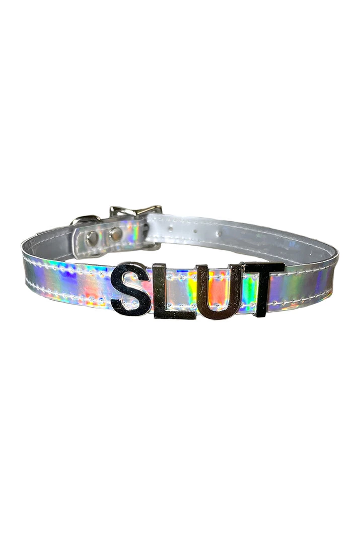 Funk Plus What's New Holographic Slut Collar 1 Funk Plus What's New Holographic Slut Collar