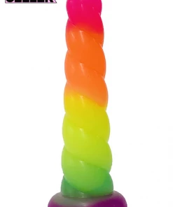 Split Peaches What's New Vibrant Rainbow Unicorn Dildo