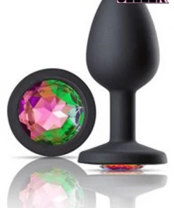 Cloud 9 Novelties Gems Black Silicone Anal Plug Small What's New