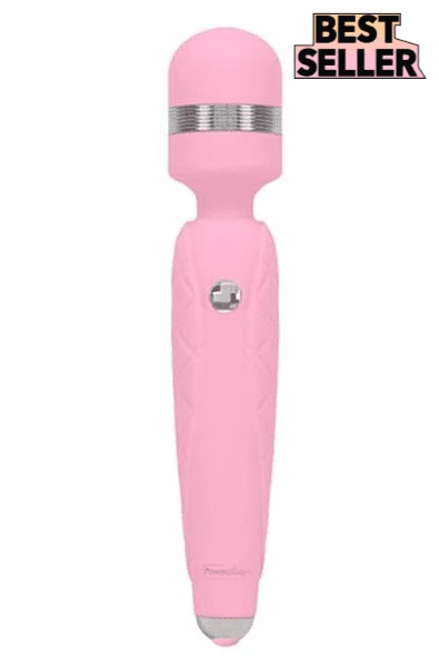 BMS Enterprise Pillow Talk Cheeky Wand With Swarovski Crystal In Pink 1 BMS Enterprise Pillow Talk Cheeky Wand With Swarovski Crystal In Pink