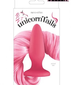 NS Novelties What's New Unicorn Tails Butt Plug In Pastel Pink