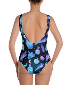 The White Unicorn Cosmic Crystal Swimsuit