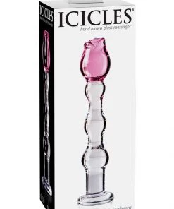 Pipedream Products Icicles No 12 Rose Glass Dildo