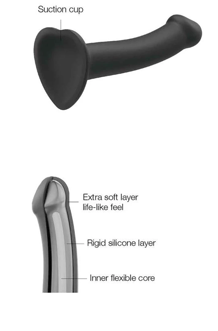 Strap On Me Black Bendable Silicone Dildo 3 Strap On Me Black Bendable Silicone Dildo