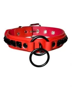 Funk Plus Red Studded Bondage Collar What's New