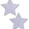 Pastease Brand Pasties What's New White Glitter Velvet Star
