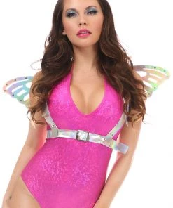 * Harness With Wings In Silver Holo