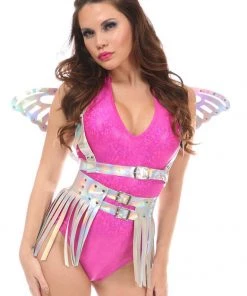 * Harness With Wings In Silver Holo