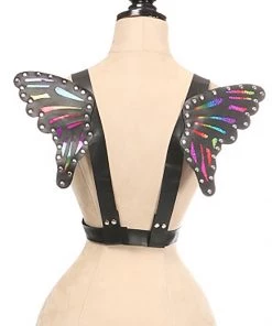 * What's New Vegan Leather & Rainbow Small Butterfly Wings