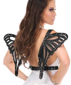 * Black Patent Butterfly Wings