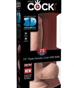 Pipedream Products What's New King Cock Plus Triple Density 7.5" Cock With Balls